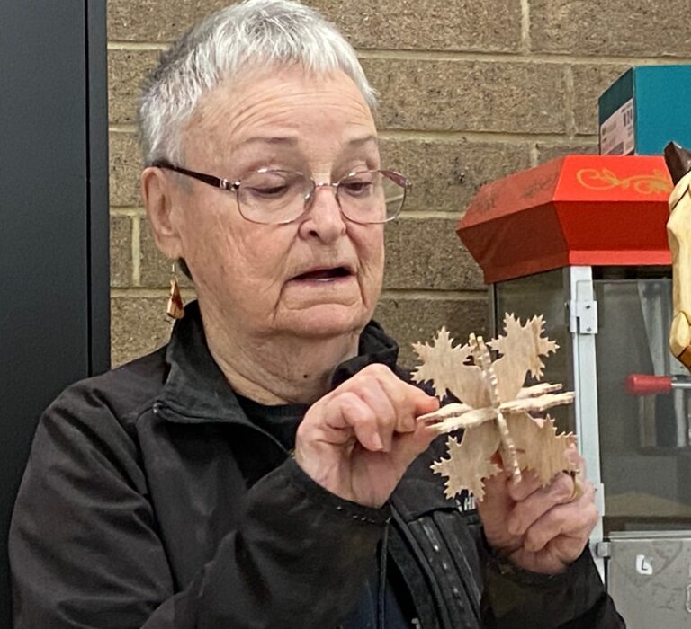 Juanita showing her snowflake