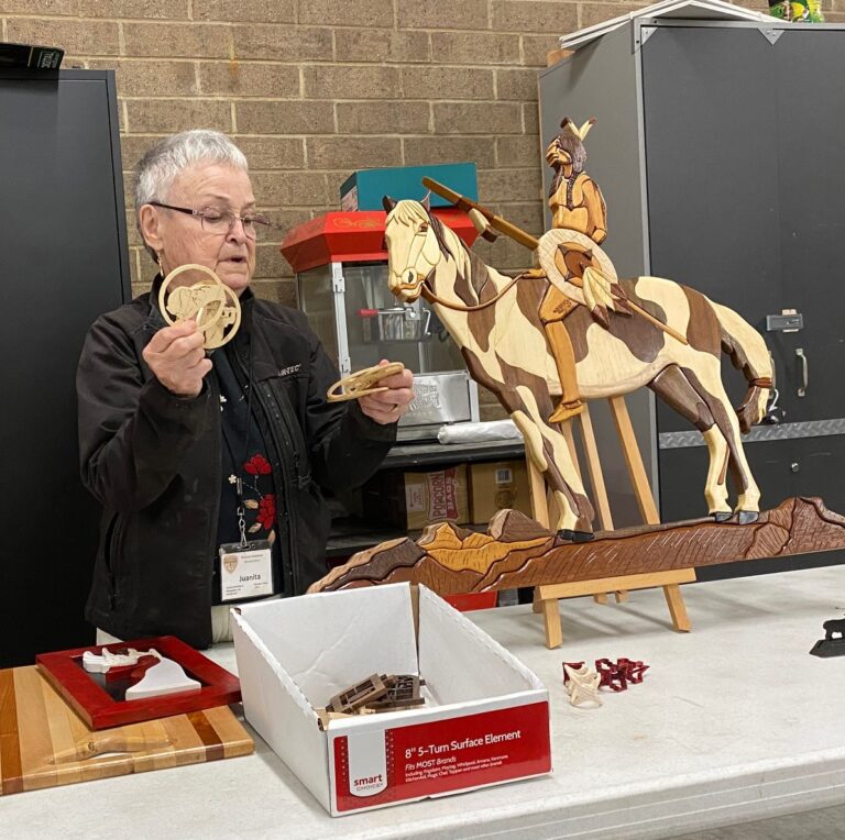 Juanita showing her work