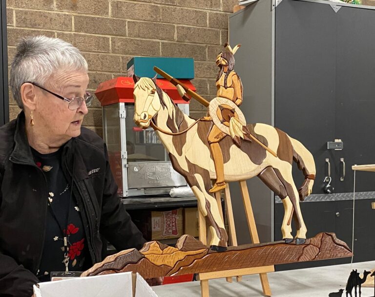 Juanita showing her work