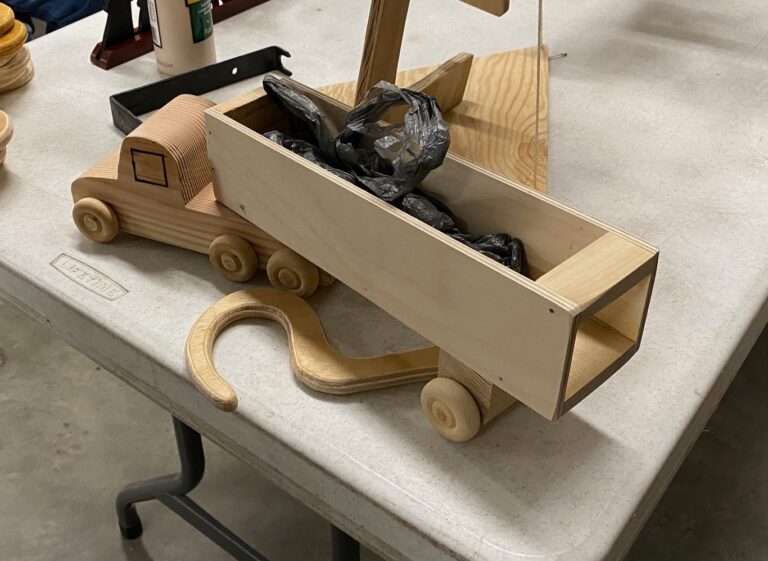 Norm's Tractor and Trailer child's toy.