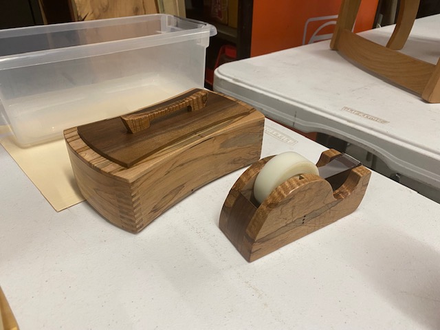 Charlie's box and tape dispenser